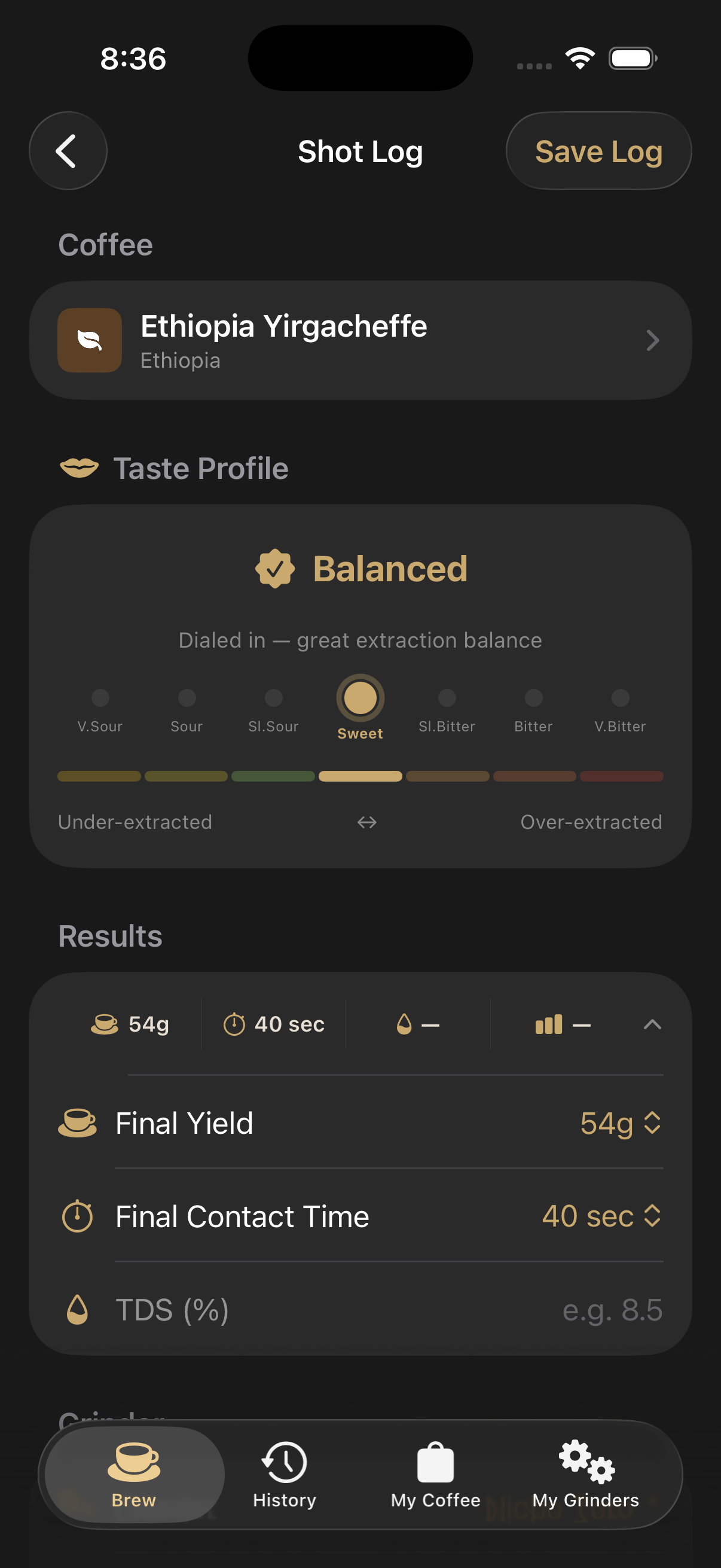 Espresso FlowCon shot logging